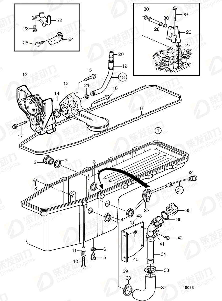 volvo penta Hex. socket screw 959230 Drawing